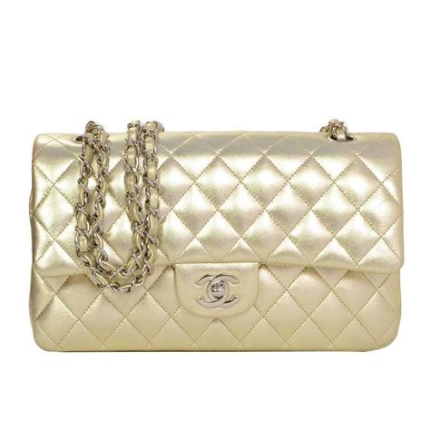 chanel classic flap light gold hardware|Chanel classic flap bag vintage.